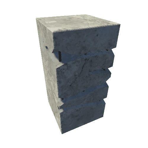 Concrete Column Broken 4 Type 3 Moveable